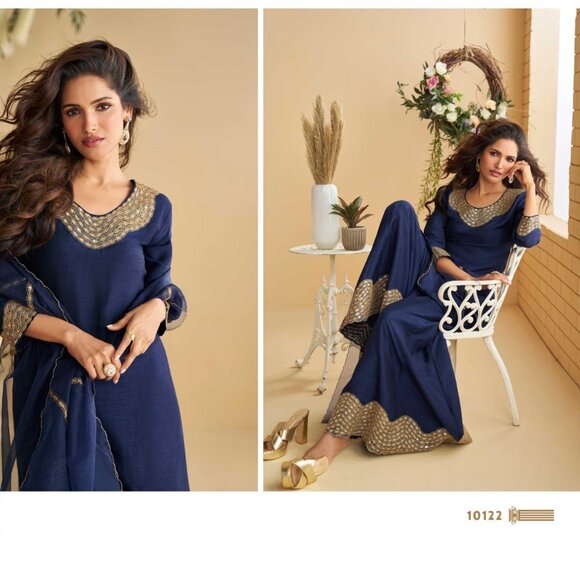 PREMIUM REAL SILK SALWAR SUIT - Picture 10 of 16